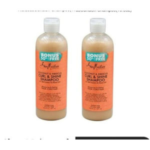 Lot 2 Shea Moisture Coconut & Hibiscus Curl & Shine Shampoo Thick Curly 19.5 oz